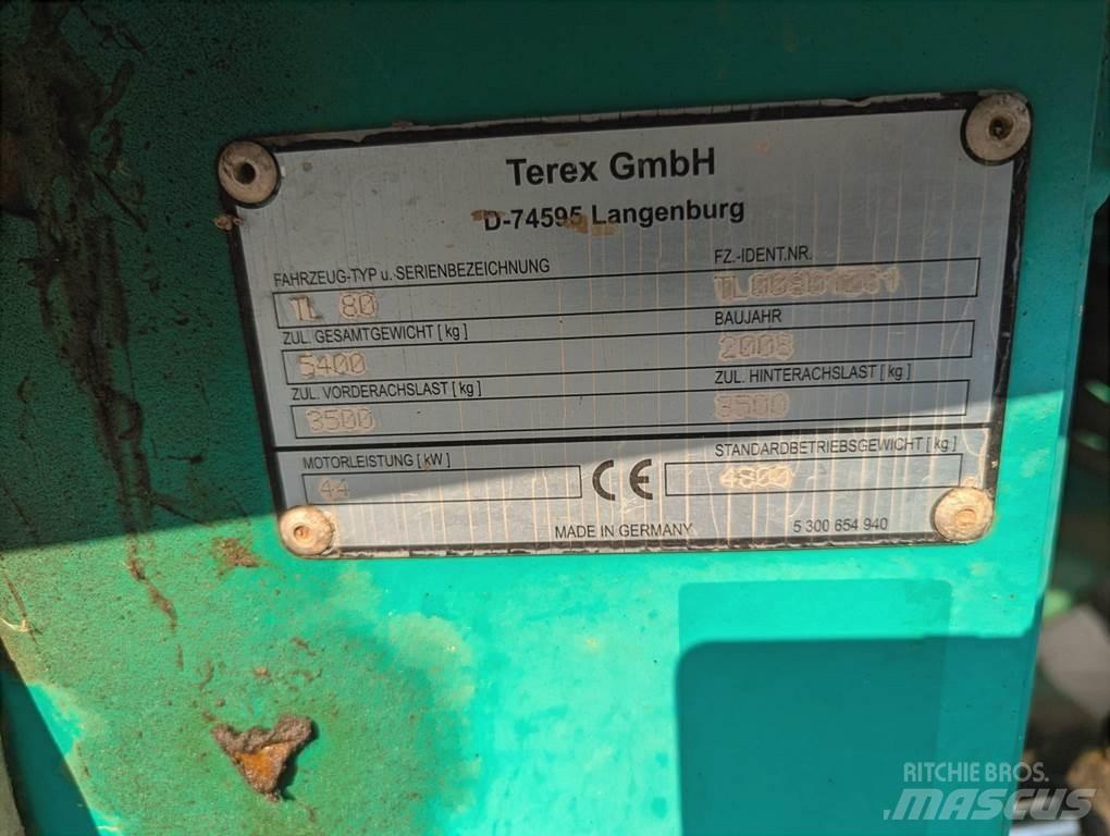 Terex TL 80 Gumikerekes homlokrakodók