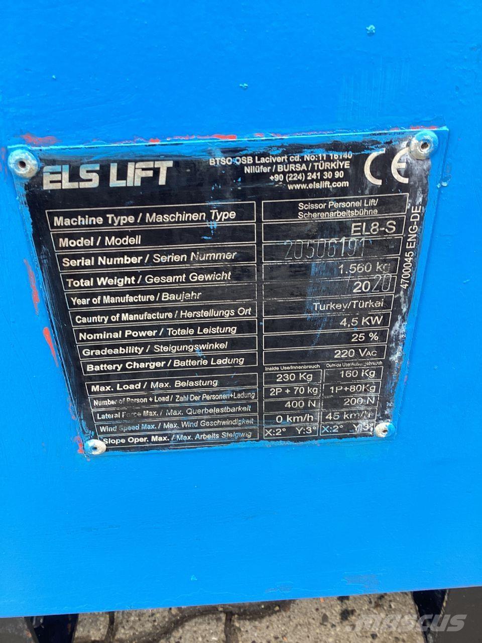 ELS LIFT EL8-S Ollós emelők
