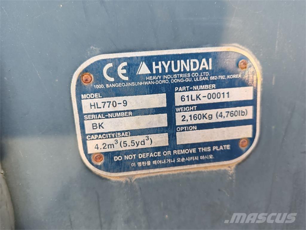 Hyundai HL770-9A Gumikerekes homlokrakodók
