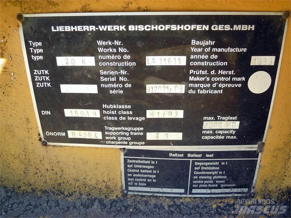 Liebherr 20K Torony daruk