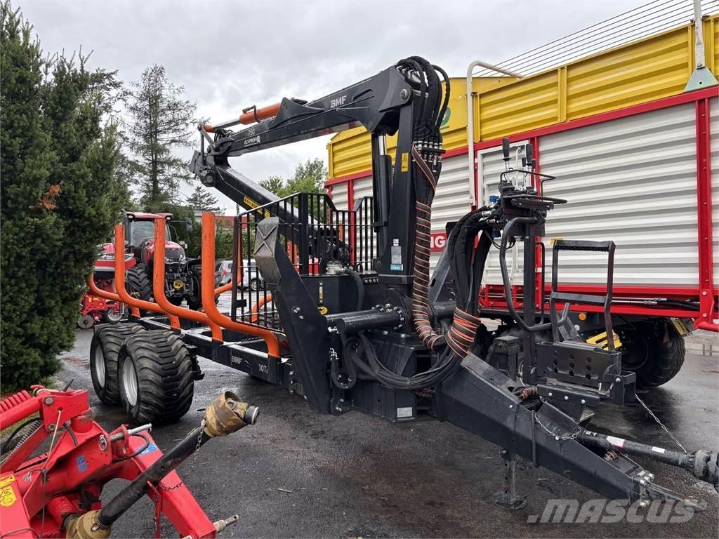 BMF 10T2+750Kran Erdészeti pótkocsik