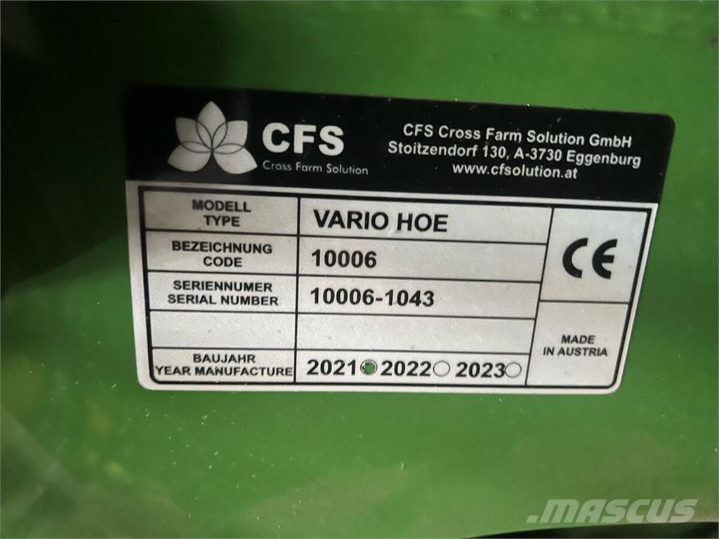  CFS Varihoe 620 Egyéb vetőgépek és tartozékok