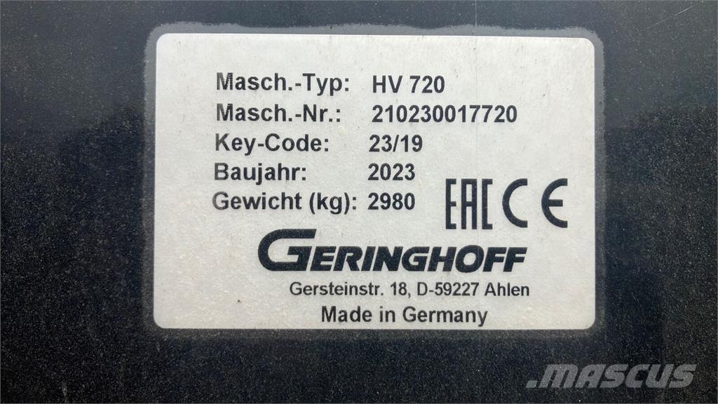 Geringhoff HV 720 Kombájn tartozékok