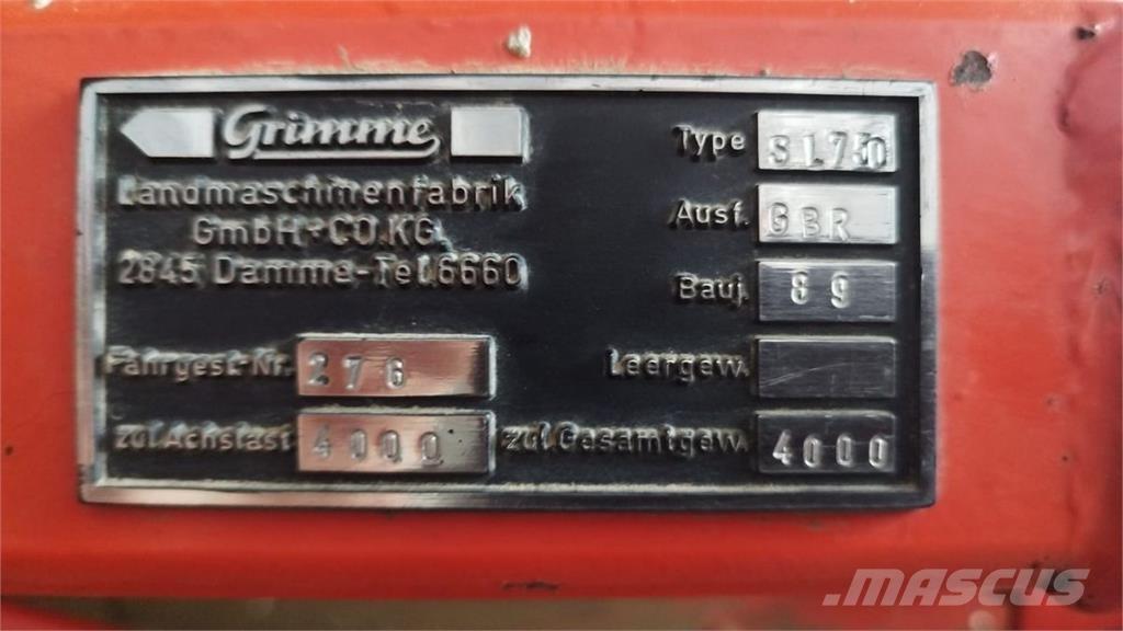 Grimme SL 750 Egyéb mezőgazdasági gépek