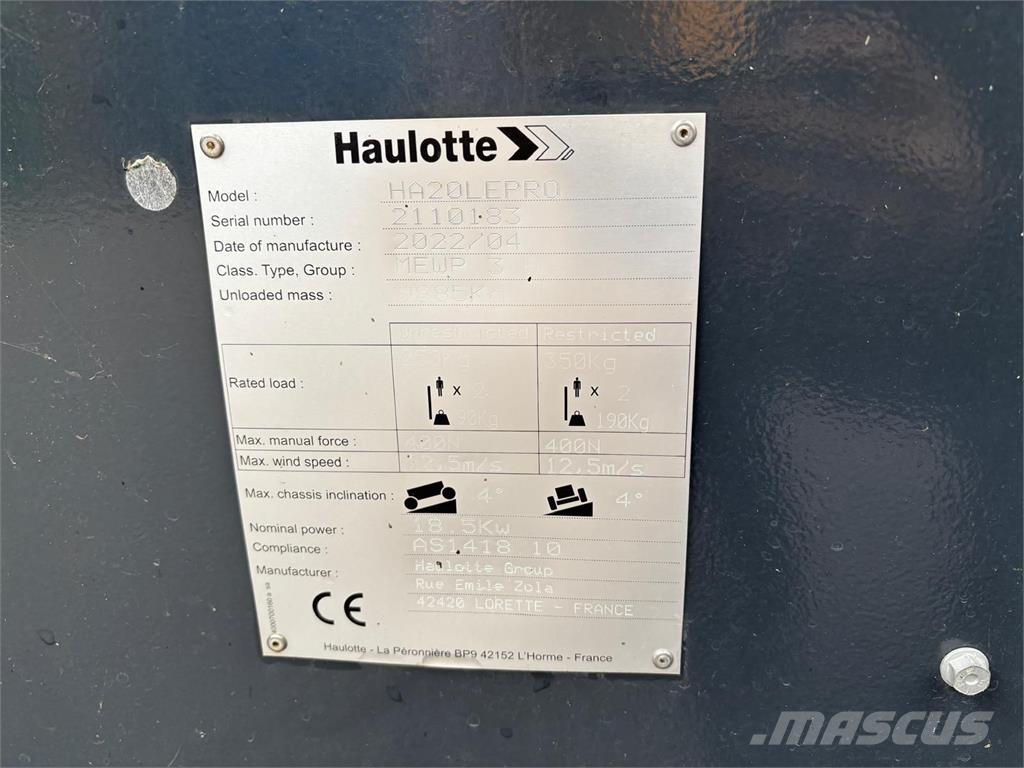 Haulotte HA20LE PRO Karos emelők