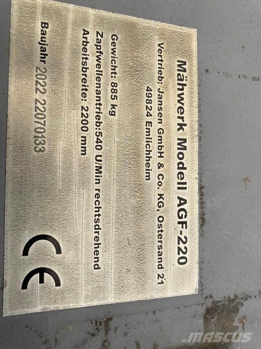 Jansen AGF 220 Szárzúzók és fűkaszák