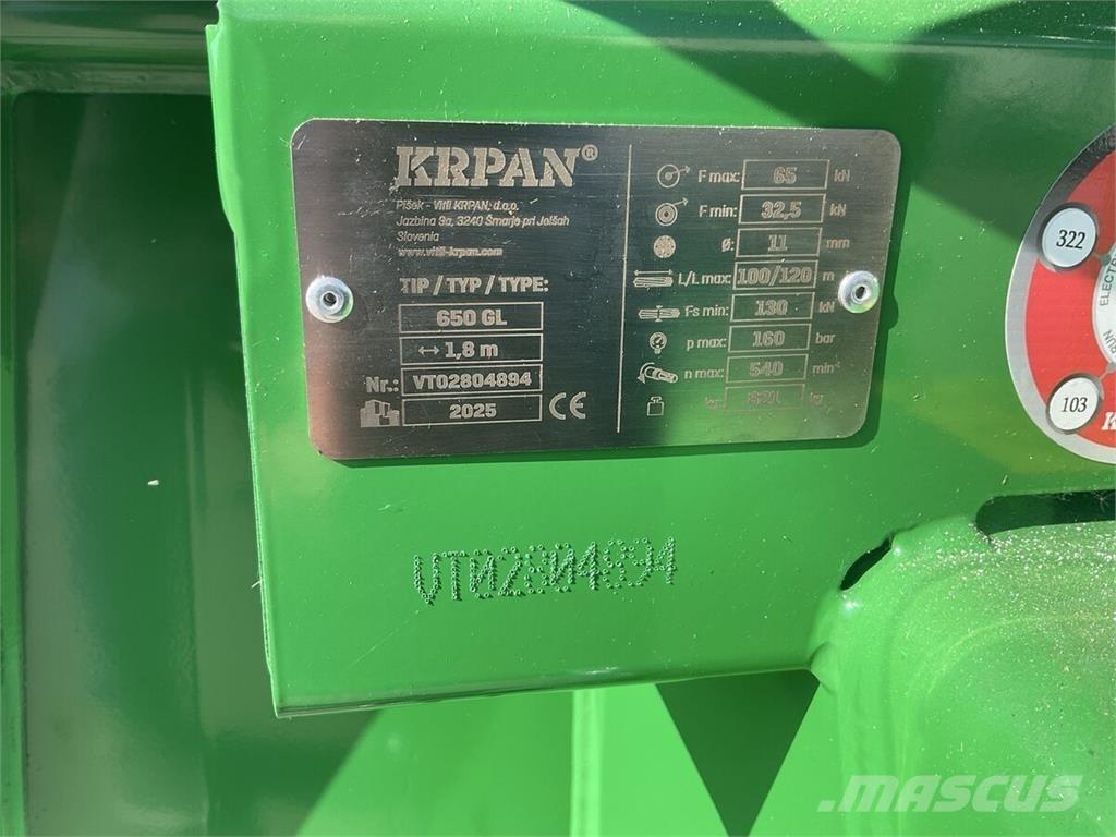Krpan 650GL Csörlők