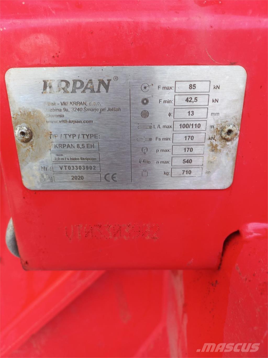 Krpan 8,5EH Csörlők