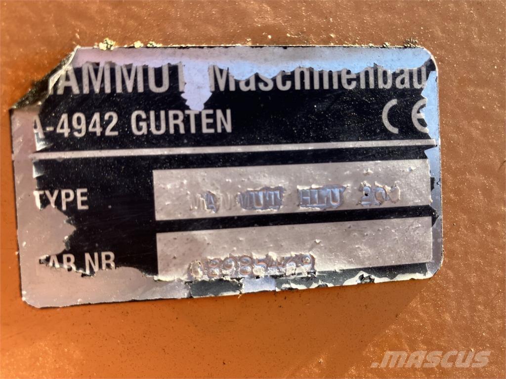 Mammut HLU 200 Homlokrakodó tartozékok