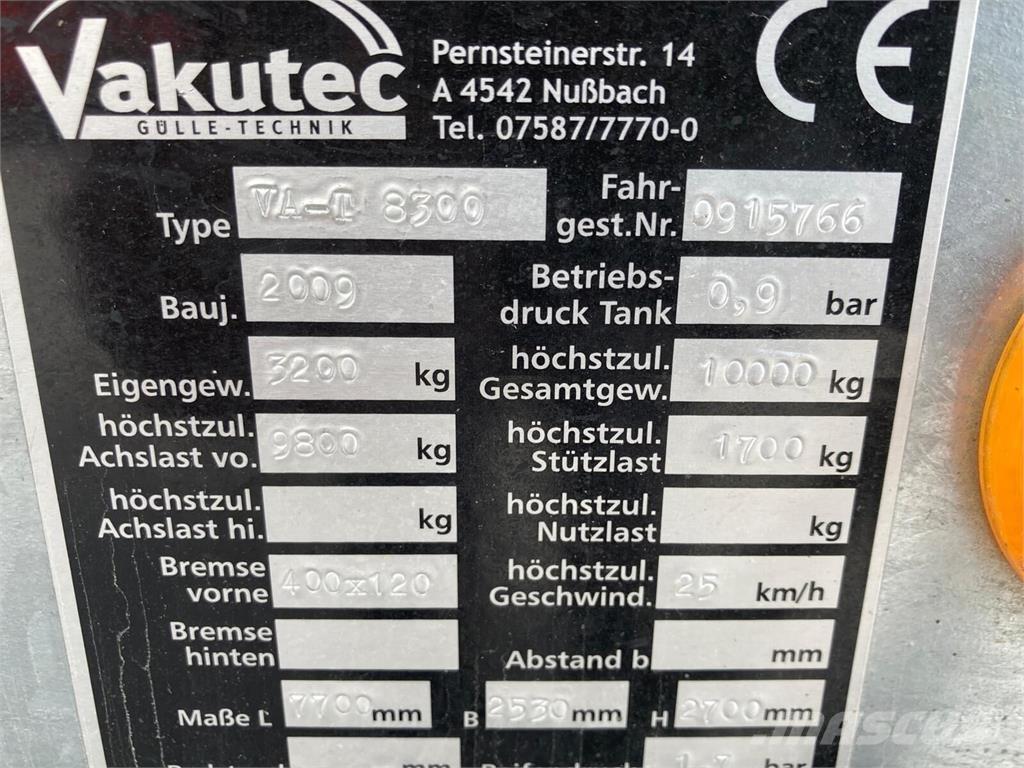  Vakutec VA-T 8300 Poranyag tartályos