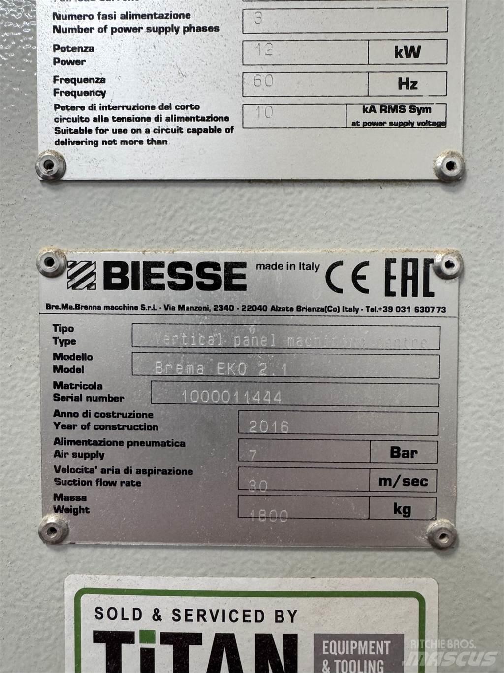 BIESSE Brema Eko 2.1 Egyéb alkatrészek