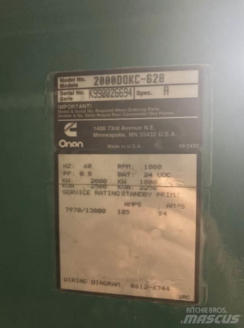 Cummins 2000DQKC-628 Dízel áramfejlesztők