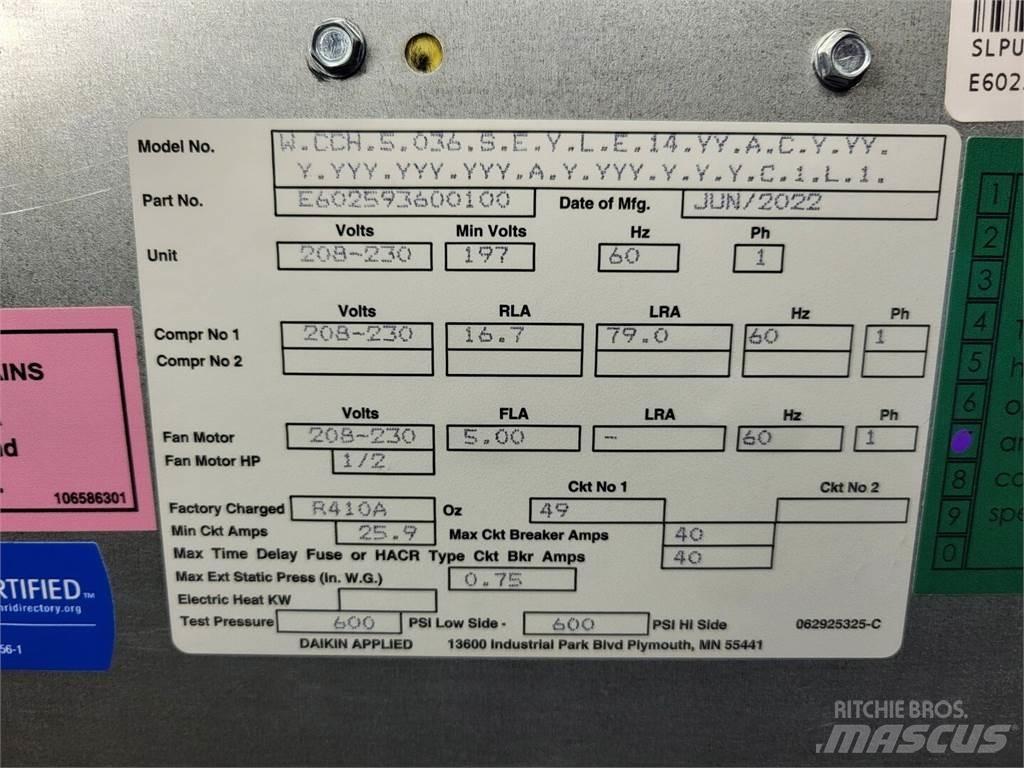  DAIKIN Enfinity 036 Fűtő és Hűtő felszerelések