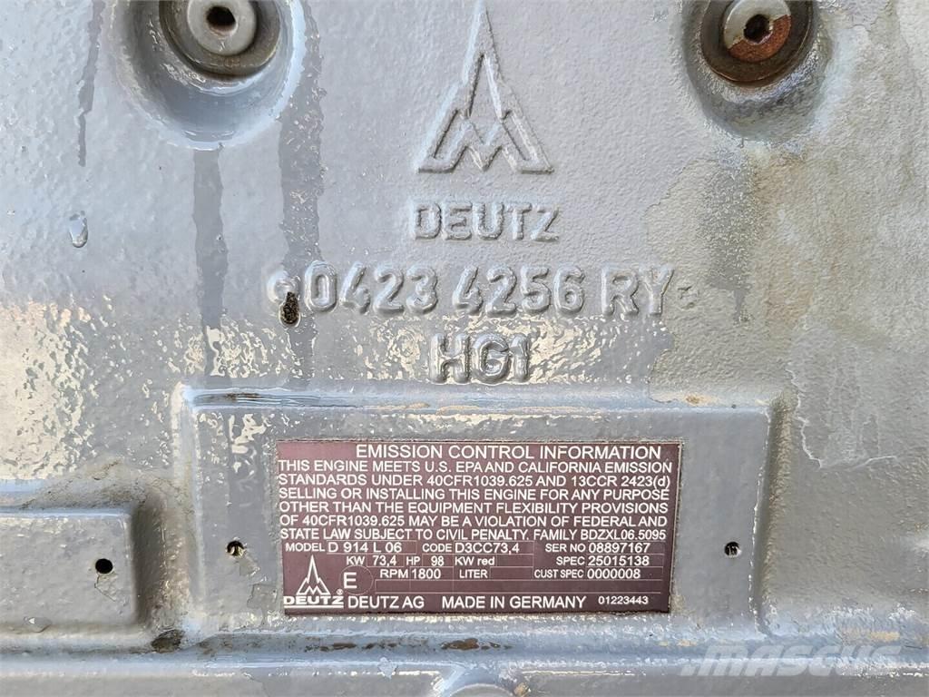 Deutz D914L06 Dízel áramfejlesztők