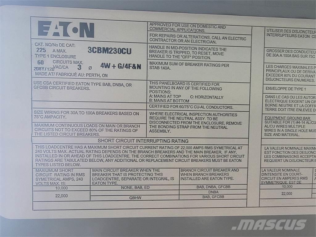Eaton 3CBM230CU Építőipar - Egyebek