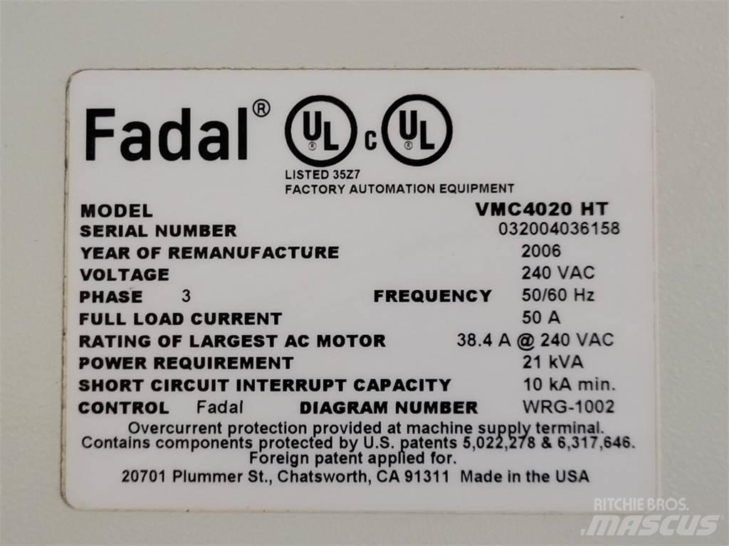  FADAL VMC 4020 HT Építőipar - Egyebek