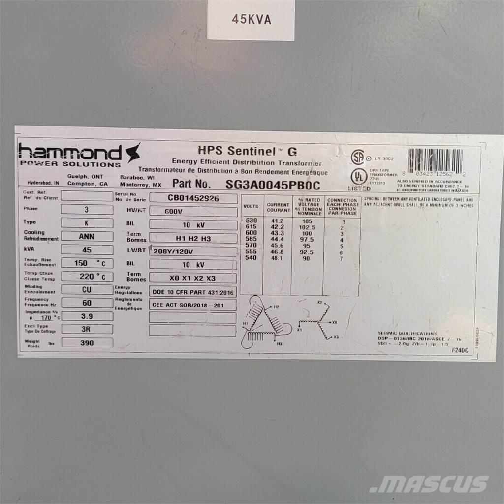  HAMMOND SG3A0045PB0C Építőipar - Egyebek