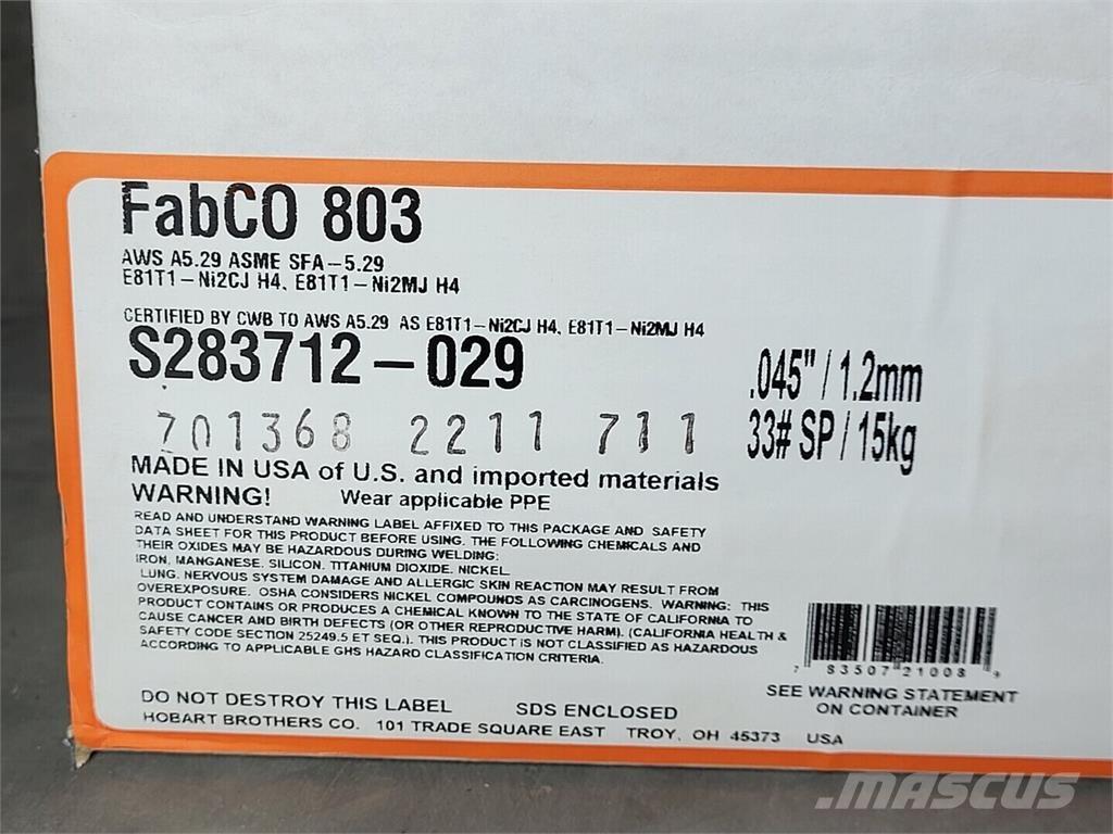 Hobart S283712-029 Heggesztő berendezések