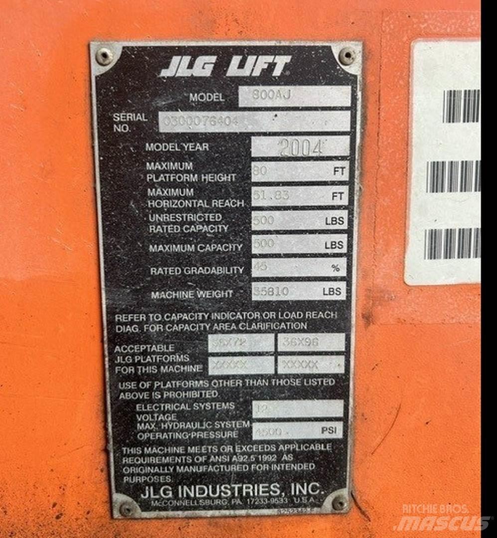 JLG 800AJ Karos emelők