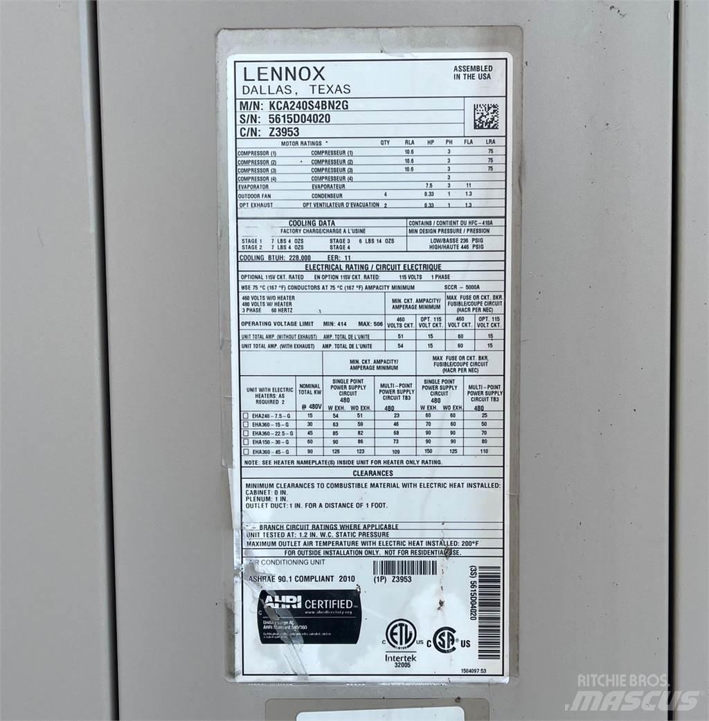  LENNOX KCA240S4BN2G Fűtő és Hűtő felszerelések