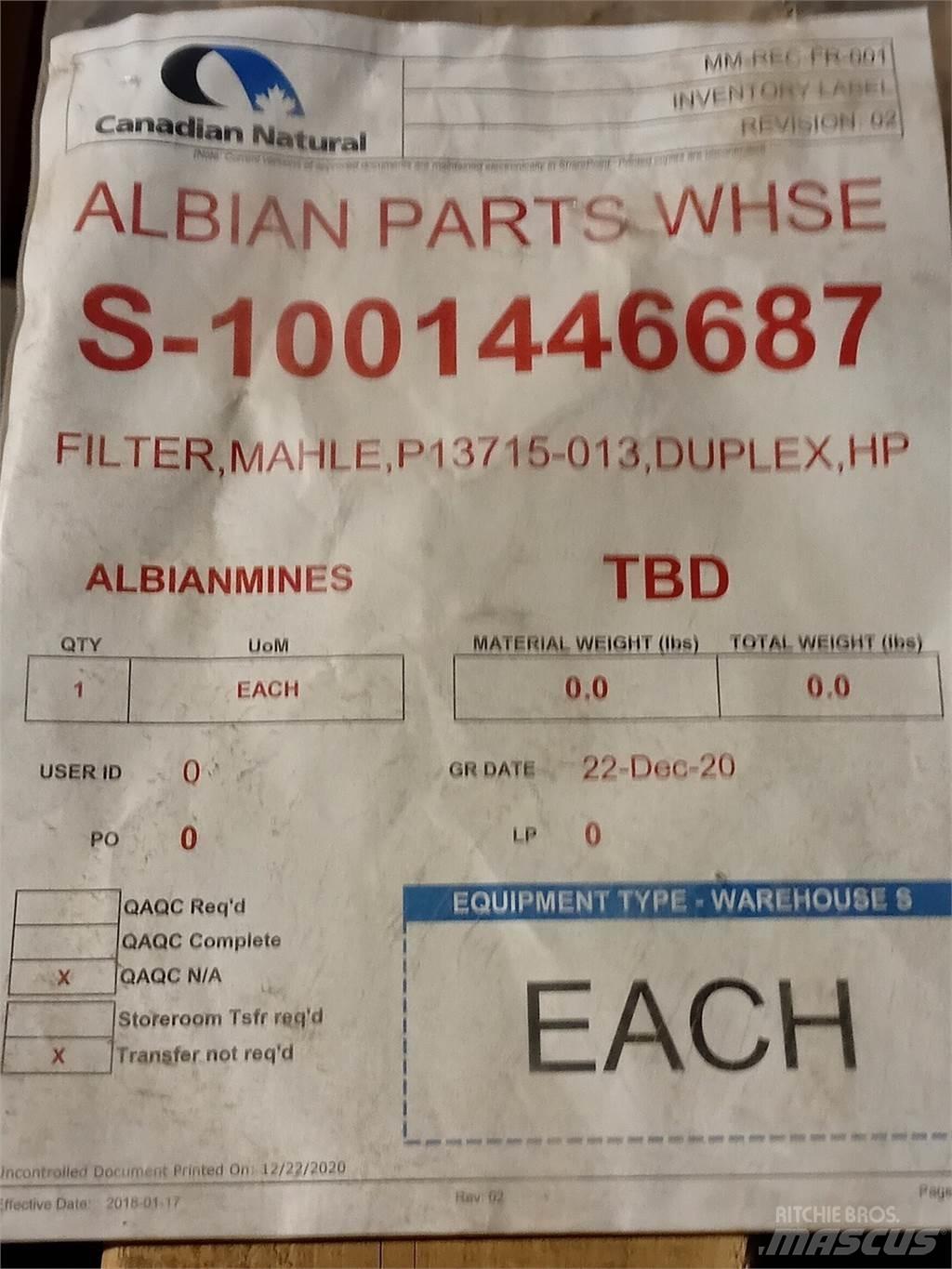  MAHLE Pi 3715-013 Építőipar - Egyebek
