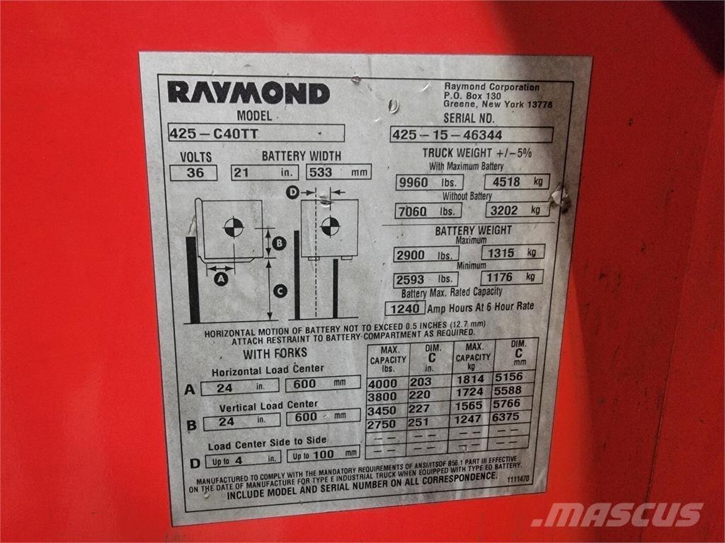 Raymond 425-C40TT Építőipar - Egyebek
