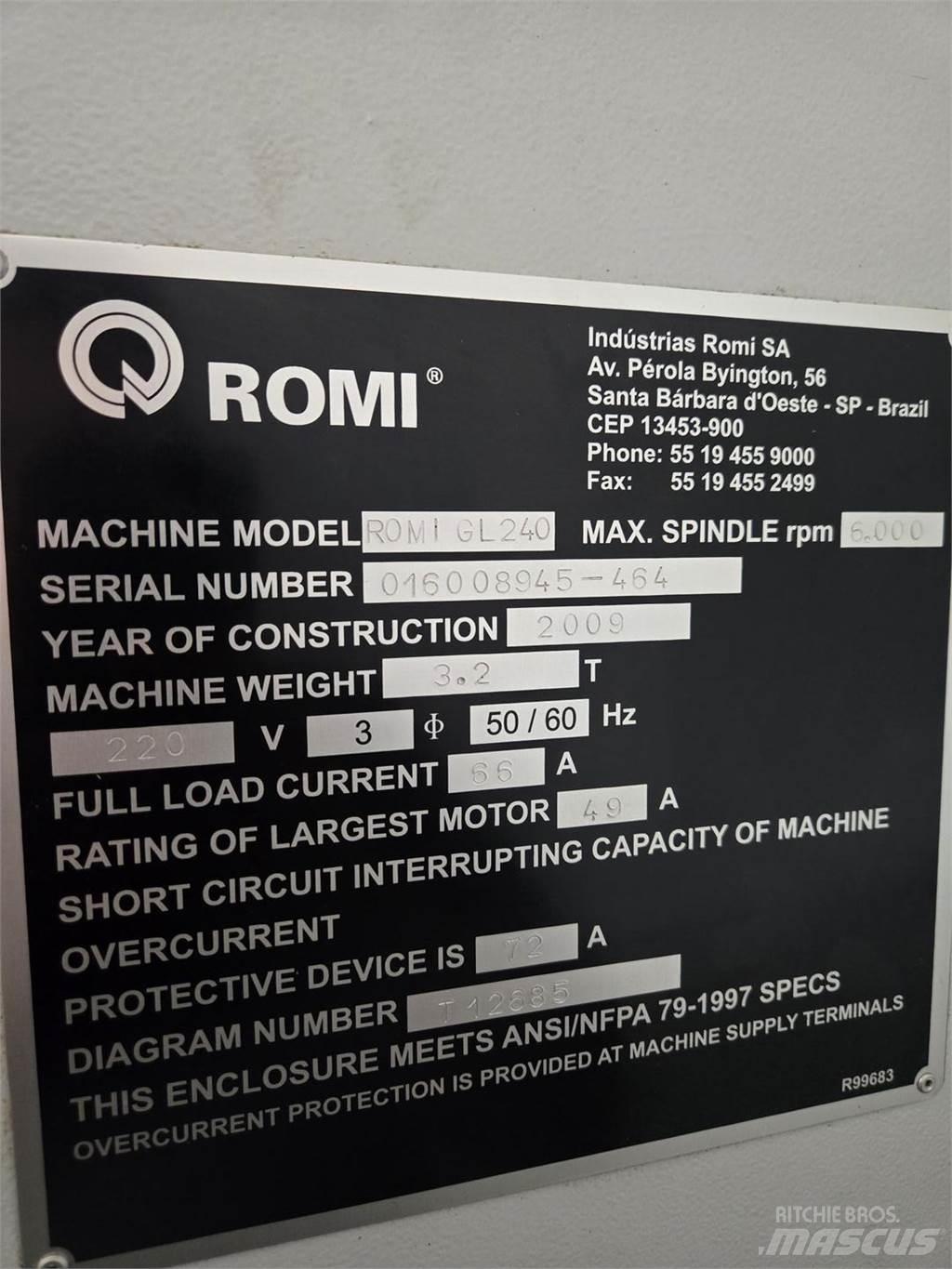 ROMI GL240 Építőipar - Egyebek