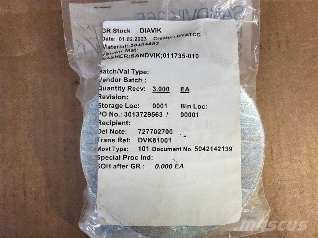 Sandvik 011735-010 Építőipar - Egyebek