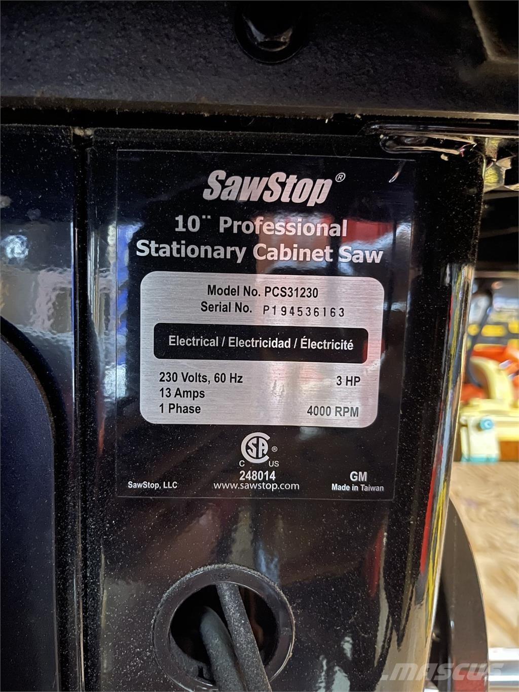  SAWSTOP PCS31230 Építőipar - Egyebek