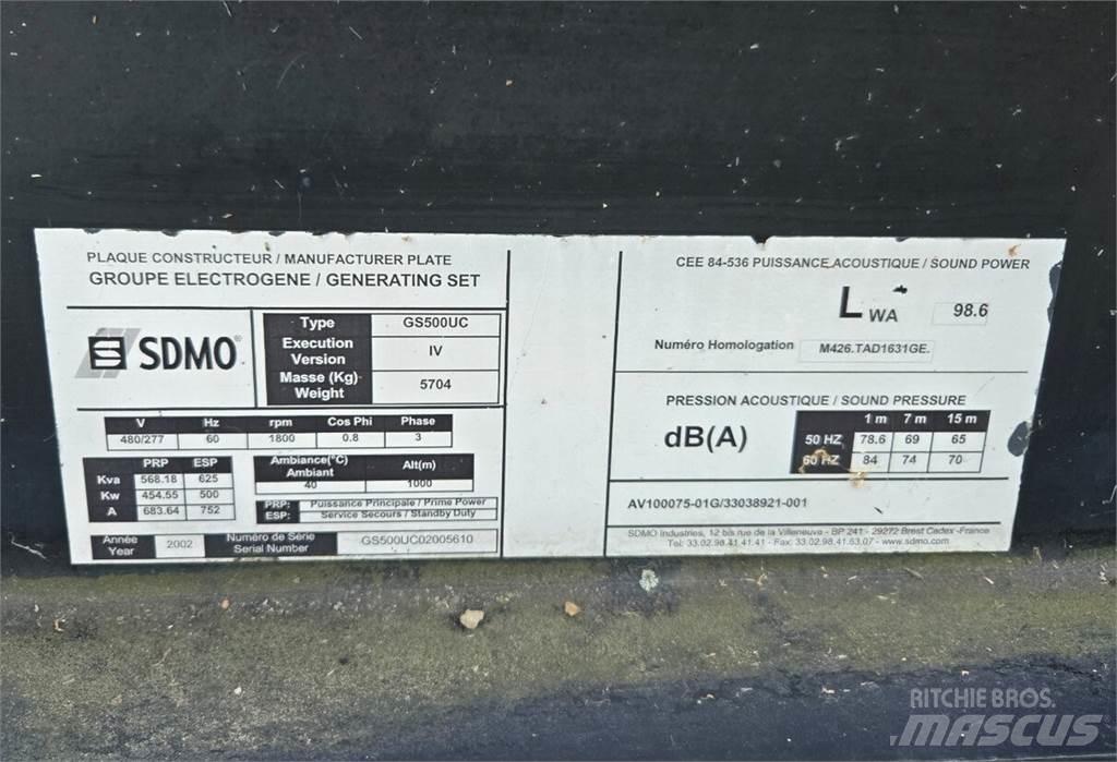 Sdmo GS500UC Dízel áramfejlesztők