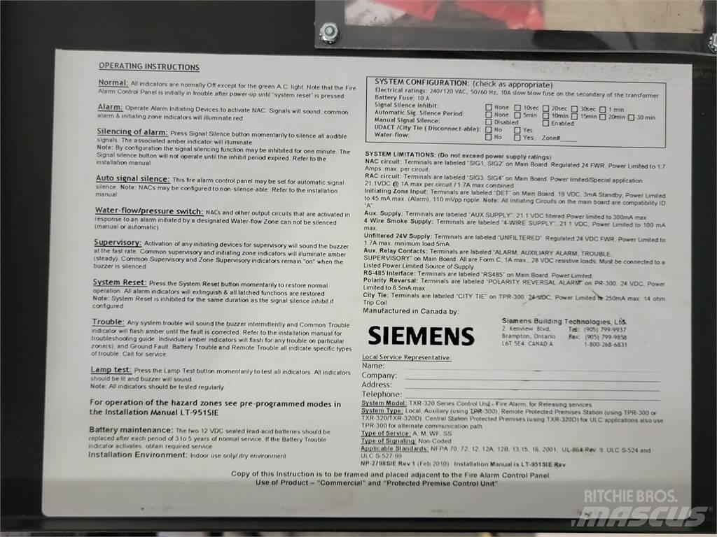 Siemens TXR-320 Építőipar - Egyebek