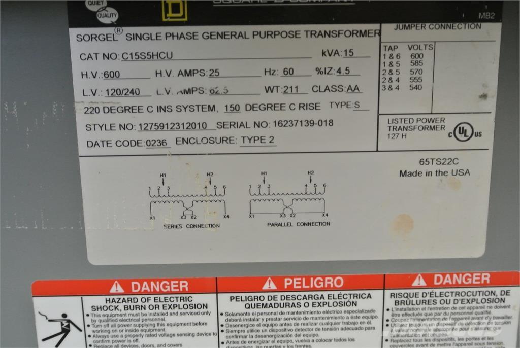  SQUARE D C15S5HCU Építőipar - Egyebek
