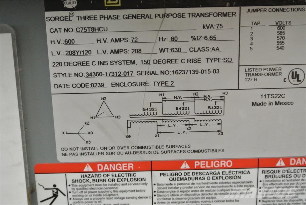  SQUARE D C75T8HCU Építőipar - Egyebek