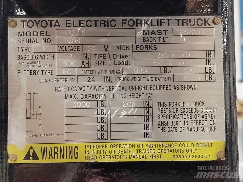 Toyota 6BPU15 Építőipar - Egyebek
