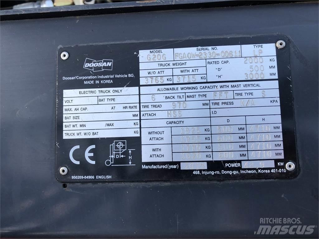 Doosan G20GX Targoncák-Egyéb