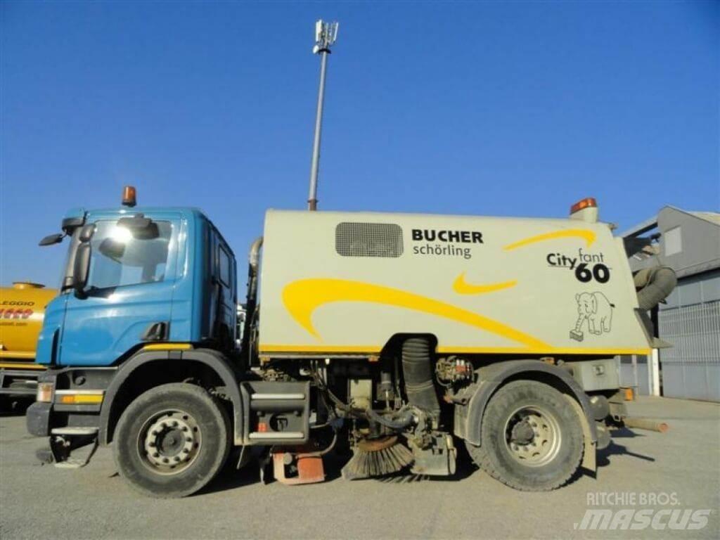 Scania P 230 Bucher Utcaseprő teherautók