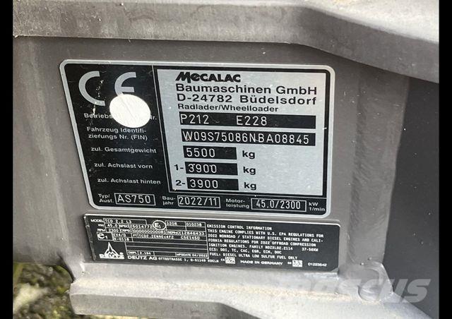 Mecalac AS 750 Gumikerekes homlokrakodók