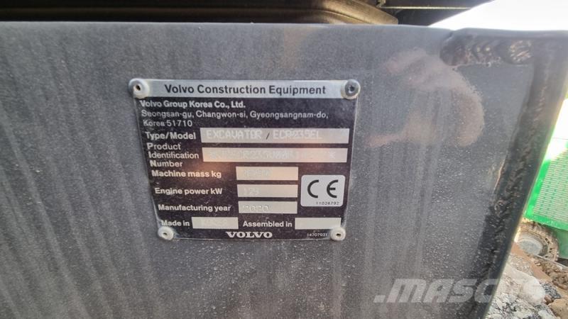 Volvo ecr235 Lánctalpas kotrók