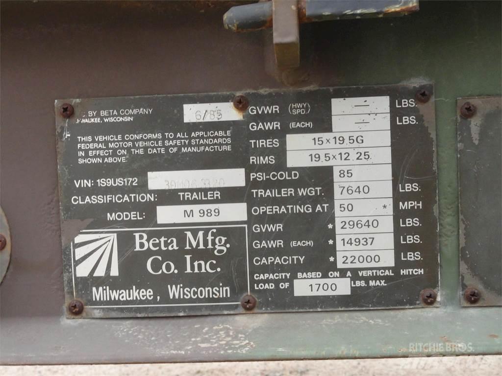 Beta M989 Egyéb pótkocsik