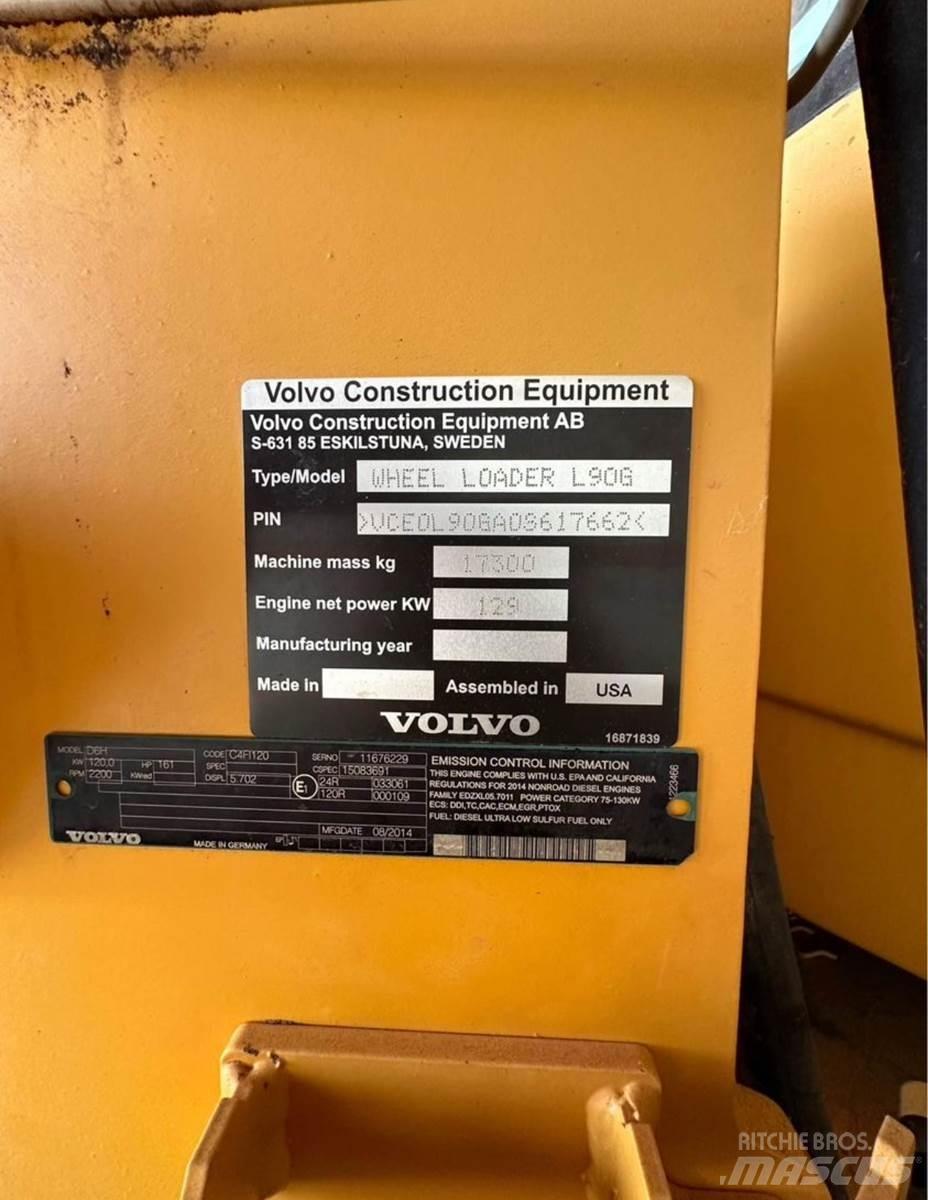 Volvo L90G Gumikerekes homlokrakodók
