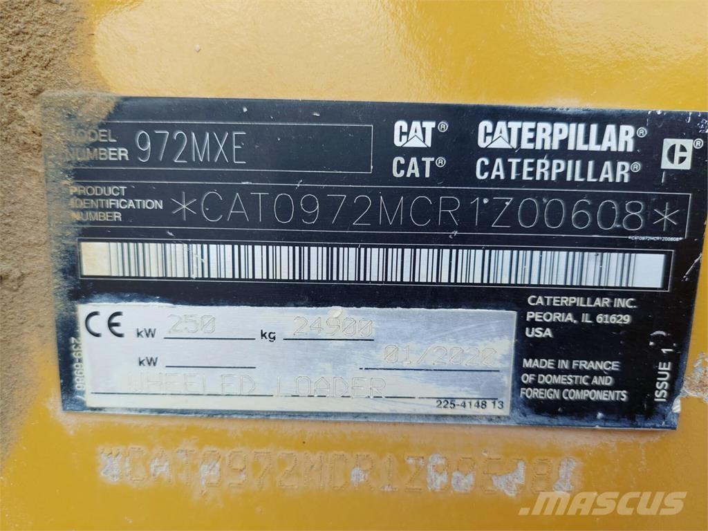 CAT 972MXE Gumikerekes homlokrakodók