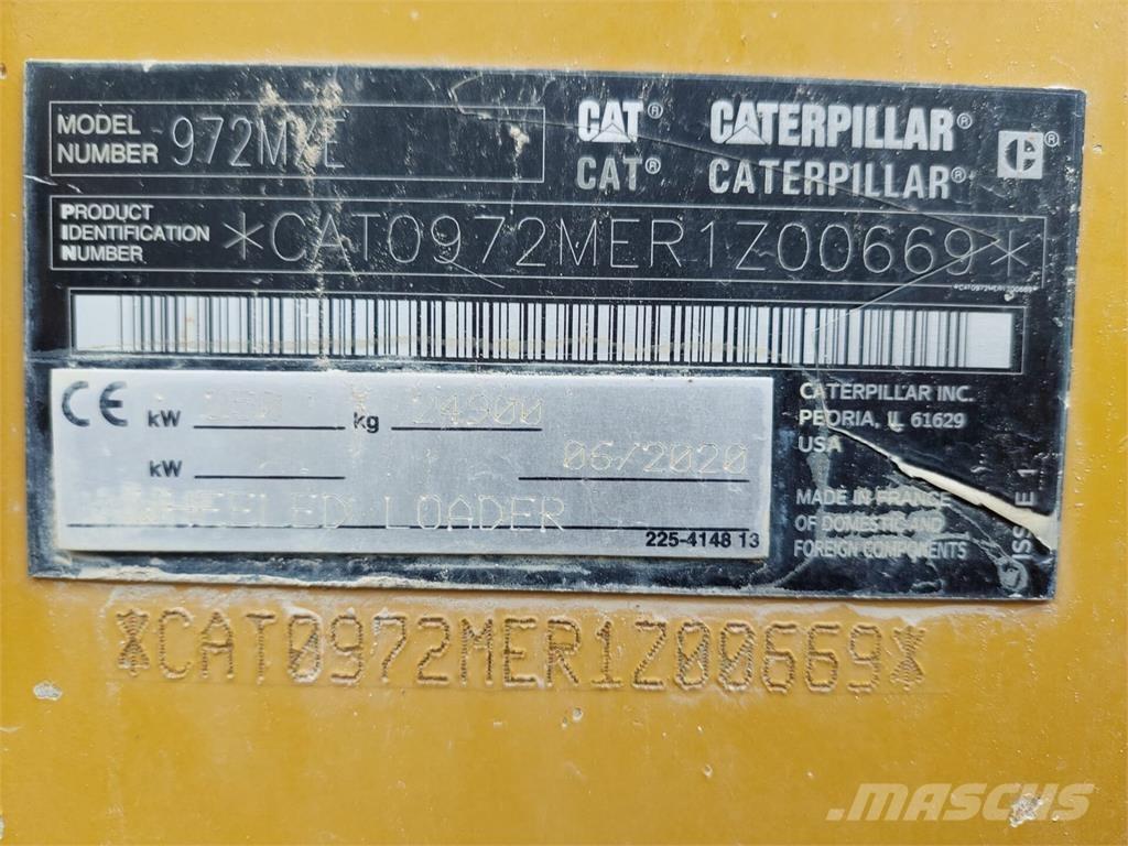 CAT 972MXE Gumikerekes homlokrakodók