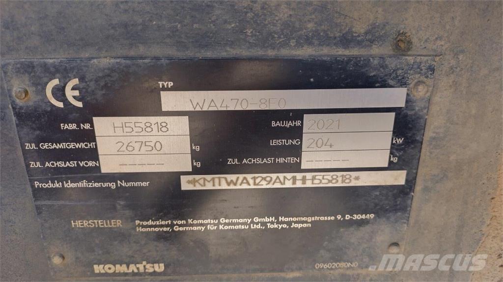 Komatsu WA 470-8 Gumikerekes homlokrakodók