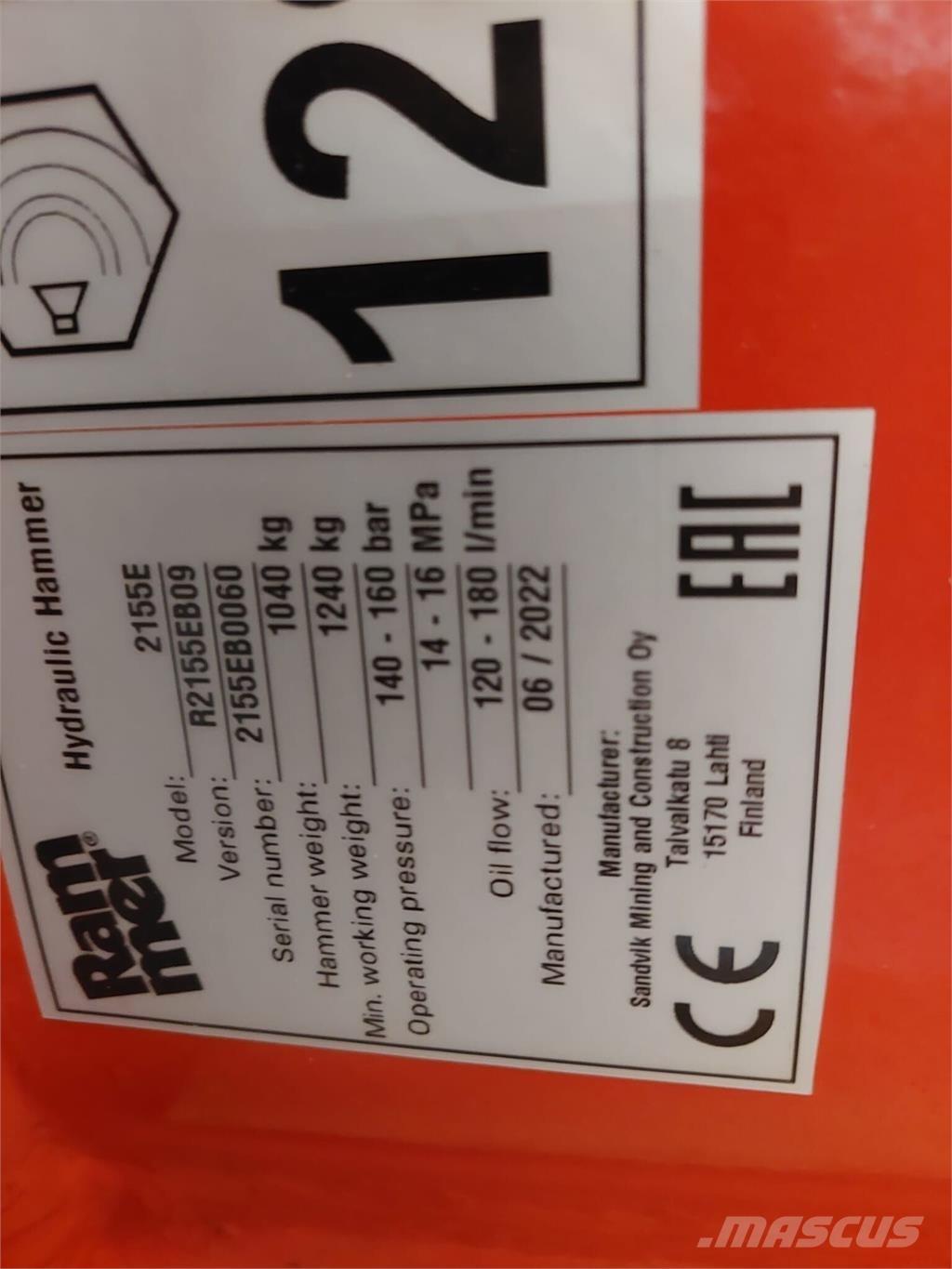 Rammer 2155E Építőipar - Egyebek