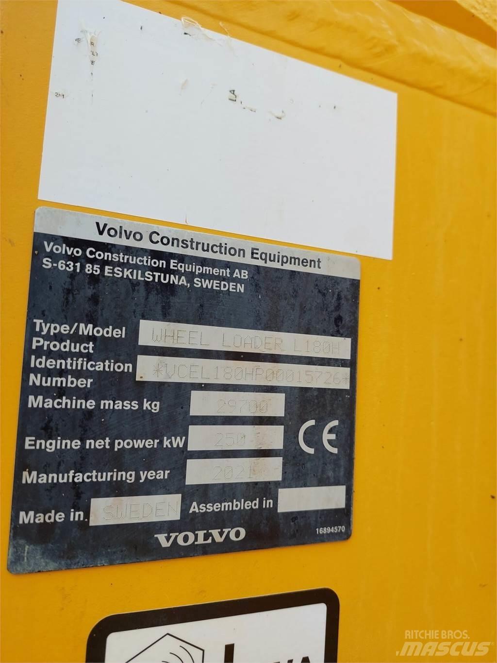 Volvo L 180H Gumikerekes homlokrakodók
