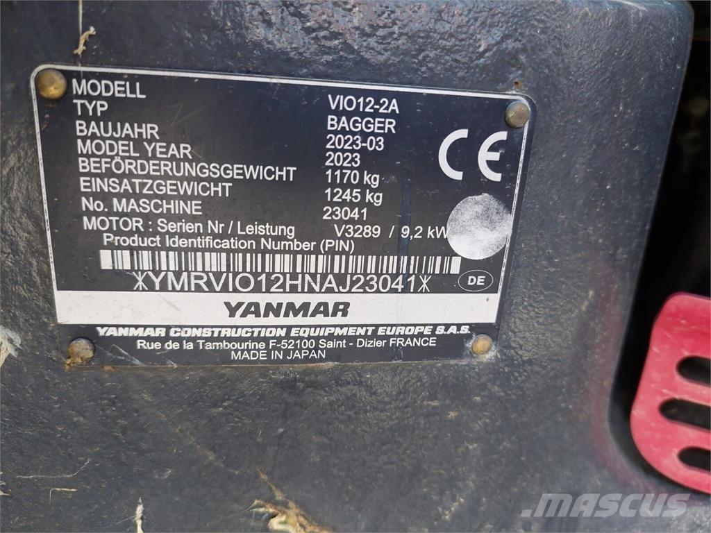 Yanmar Vio 12 Lánctalpas kotrók