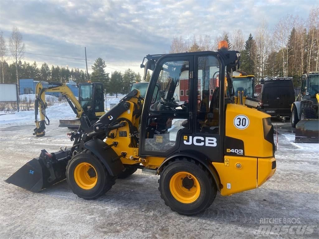 JCB 403 Plus Gumikerekes homlokrakodók