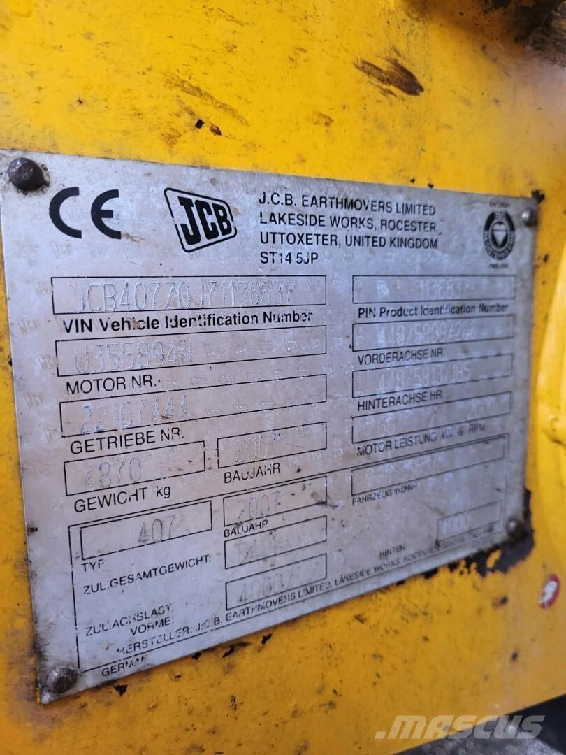 JCB 407 ZX Super Gumikerekes homlokrakodók