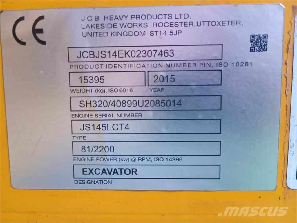 JCB JS 145 Lánctalpas kotrók