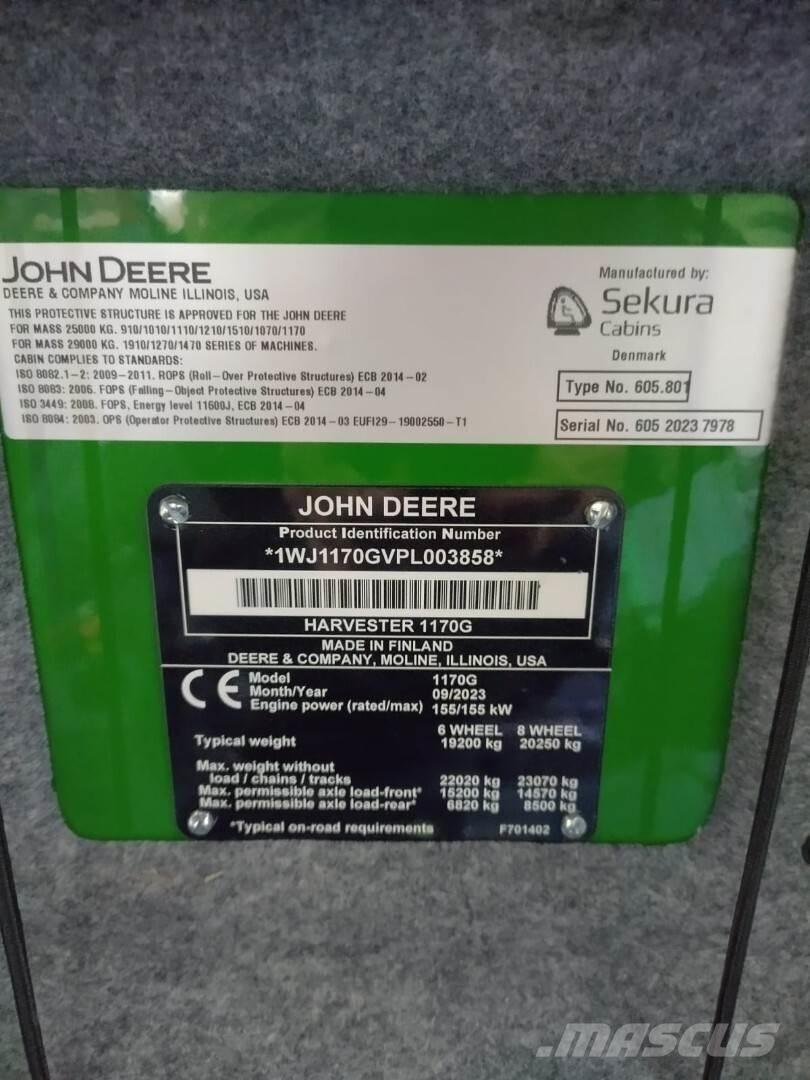 John Deere 1170G Betakarítók